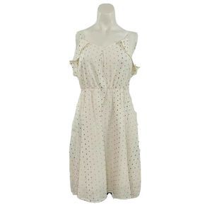 A New Day Cream Adjustable Strap Dress NWT Small